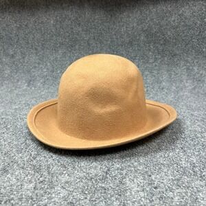 Geo W Bollman Peachfelt Wool Hat Camel Tan Vintage Made in USA Rounded Crown